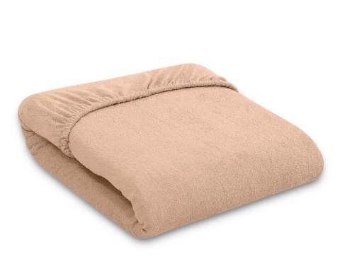 Prześcieradło frotte z gumką do łóżeczka 120x60cm - jasno brązowe Prześcieradło frotte z gumką do łóżeczka 120x60cm - jasno brązowe
