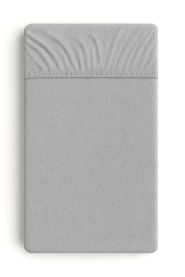 Prześcieradło frotte z gumką do łóżeczka 120x60cm - szare
