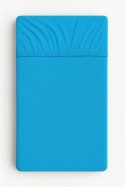 Prześcieradło frotte z gumką do łóżeczka 120x60cm - turkusowe