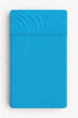 Prześcieradło frotte z gumką do łóżeczka 120x60cm - turkusowe