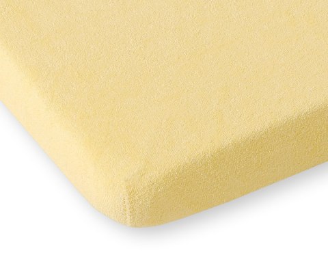 Prześcieradło frotte z gumką do łóżeczka 120x60cm - waniliowe Prześcieradło frotte z gumką do łóżeczka 120x60cm - waniliowe