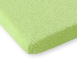 Prześcieradło frotte z gumką do łóżeczka 120x60cm - zielone