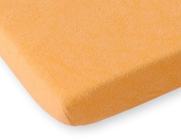 Prześcieradło frotte z gumką do łóżeczka 140x70cm - brzoskwiniowe