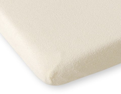 Prześcieradło frotte z gumką do łóżeczka 140x70cm - kremowe Prześcieradło frotte z gumką do łóżeczka 140x70cm - kremowe