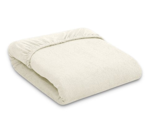 Prześcieradło frotte z gumką do łóżeczka 140x70cm - kremowe Prześcieradło frotte z gumką do łóżeczka 140x70cm - kremowe