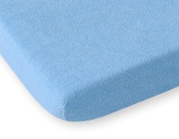 Prześcieradło frotte z gumką do łóżeczka 140x70cm - niebieskie