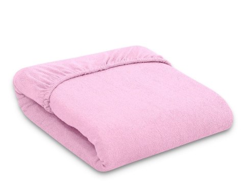 Prześcieradło frotte z gumką do łóżeczka 140x70cm - różowe Prześcieradło frotte z gumką do łóżeczka 140x70cm - różowe