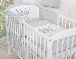 Ochraniacz uniwersalny 120x60cm- Little Prince/Princess szary