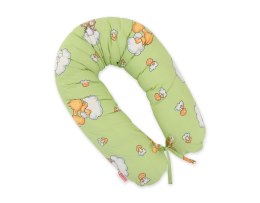 Poduszka ciążowa Longer dla kobiet w ciąży do spania - Leśne zwierzątka zielone