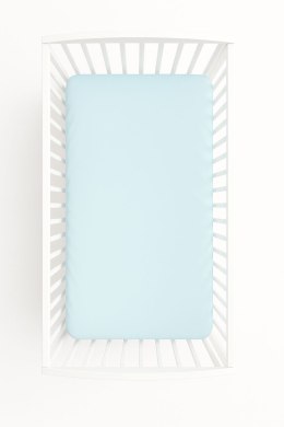 Prześcieradło bawełniane z gumką do łóżeczka 120x60 cm - miętowe