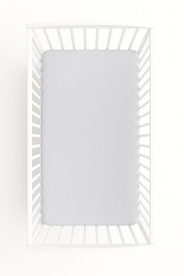 Prześcieradło bawełniane z gumką do łóżeczka 120x60 cm - szare