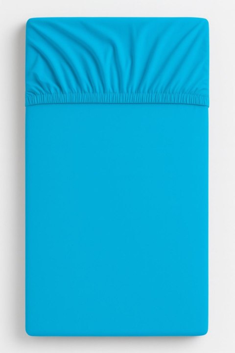 Prześcieradło bawełniane z gumką do łóżeczka 120x60 cm - turkusowe