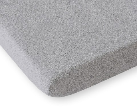 Prześcieradło frotte z gumką do łóżeczka 140x70cm - szare Prześcieradło frotte z gumką do łóżeczka 140x70cm - szare