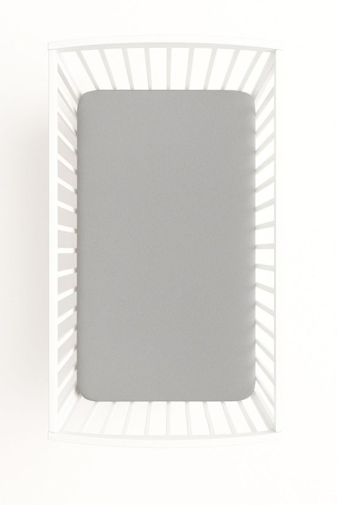 Prześcieradło frotte z gumką do łóżeczka 140x70cm - szare Prześcieradło frotte z gumką do łóżeczka 140x70cm - szare