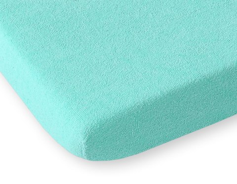 Prześcieradło frotte z gumką do łóżeczka 120x60cm - miętowe Prześcieradło frotte z gumką do łóżeczka 120x60cm - miętowe