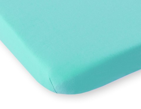 Prześcieradło jersey bawełna z gumką do łóżeczka 120x60cm - miętowe Prześcieradło jersey bawełna z gumką do łóżeczka 120x60cm - miętowe