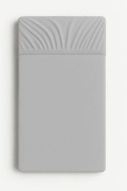 Prześcieradło jersey bawełna z gumką do łóżeczka 120x60cm - szare