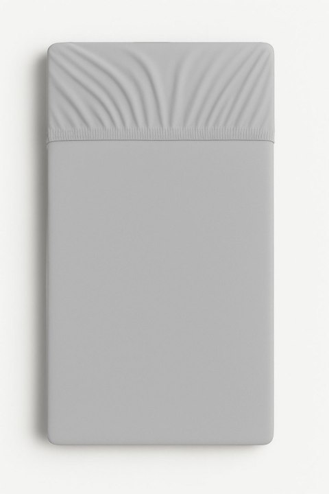 Prześcieradło jersey bawełna z gumką do łóżeczka 120x60cm - szare Prześcieradło jersey bawełna z gumką do łóżeczka 120x60cm - szare