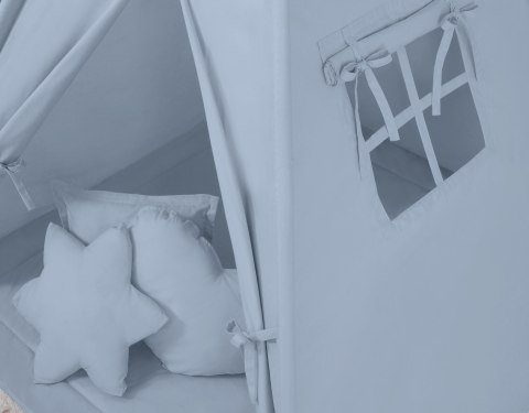 Namiot Tipi dla dzieci + zawieszki pióra - brudny niebieski Namiot Tipi dla dzieci + zawieszki pióra - brudny niebieski