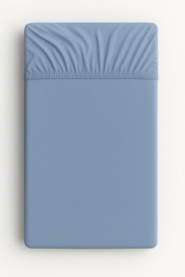 Prześcieradło bawełniane z gumką do łóżeczka 120x60 cm - brudny niebieski