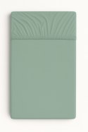 Prześcieradło bawełniane z gumką do łóżeczka 120x60 cm - szałwia