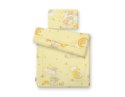 Komplet pościeli dla niemowląt z wypełnieniem 2-cz 75x100cm NEWBORN - Misie w chmurkach żółte