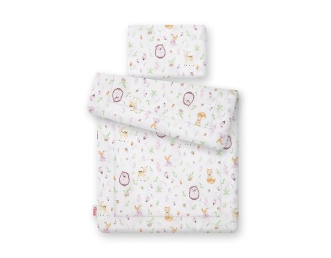 Komplet pościeli dla niemowląt z wypełnieniem 2-cz 75x100cm NEWBORN - leśna delikatność Komplet pościeli dla niemowląt z wypełnieniem 2-cz 75x100cm NEWBORN - leśna delikatność