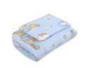 Komplet pościeli dla niemowląt z wypełnieniem 2-cz 75x100cm NEWBORN - misie w chmurkach niebieskie