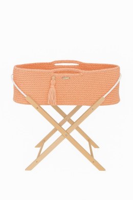 Kosz Mojżesza BOHO Handmade ze stojakiem - łososiowy