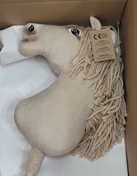 Hobby Horse Duży koń na kiju Premium - cremello A3 Hobby Horse Duży koń na kiju Premium - cremello A3