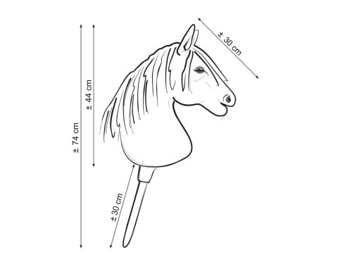 Hobby Horse Duży koń na kiju Premium - gniady A3 Hobby Horse Duży koń na kiju Premium - gniady A3