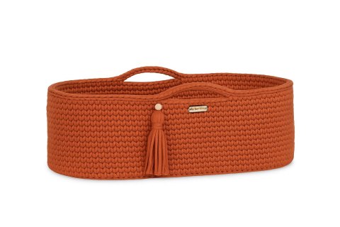Kosz Mojżesza BOHO bawełniany Handmade z materacykiem - terracotta Kosz Mojżesza BOHO bawełniany Handmade z materacykiem - terracotta