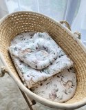 Kołderka z wypełnieniem i poduszka profilowana Miś - zestaw 2cz. - woodland olive