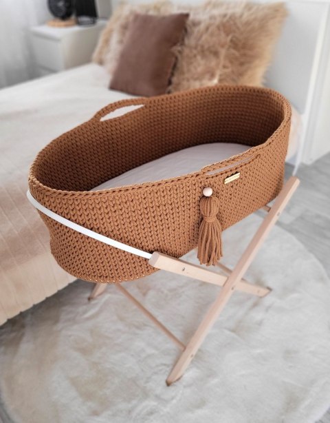 Kosz Mojżesza BOHO bawełniany Handmade z materacykiem - caramel Kosz Mojżesza BOHO bawełniany Handmade z materacykiem - caramel