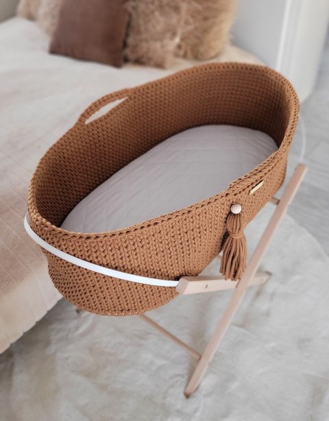 Kosz Mojżesza BOHO bawełniany Handmade z materacykiem - caramel Kosz Mojżesza BOHO bawełniany Handmade z materacykiem - caramel