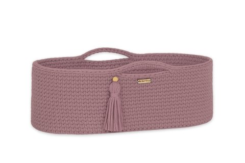 Kosz Mojżesza BOHO bawełniany Handmade z materacykiem - mauve Kosz Mojżesza BOHO bawełniany Handmade z materacykiem - mauve