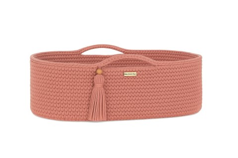 Kosz Mojżesza BOHO bawełniany Handmade z materacykiem - blush Kosz Mojżesza BOHO bawełniany Handmade z materacykiem - blush