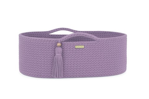 Kosz Mojżesza BOHO bawełniany Handmade z materacykiem - lila Kosz Mojżesza BOHO bawełniany Handmade z materacykiem - lila