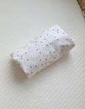 Prześcieradło bawełniane do kosza Mojżesza Boho wózka gondoli 75x35 cm - Mini gwiazdki złote