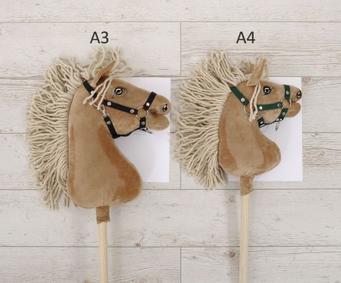 Hobby Horse Duży koń na kiju Premium - tarantowaty biało-brązowy z białą grzywą A3 Hobby Horse Duży koń na kiju Premium - tarantowaty biało-brązowy z białą grzywą A3