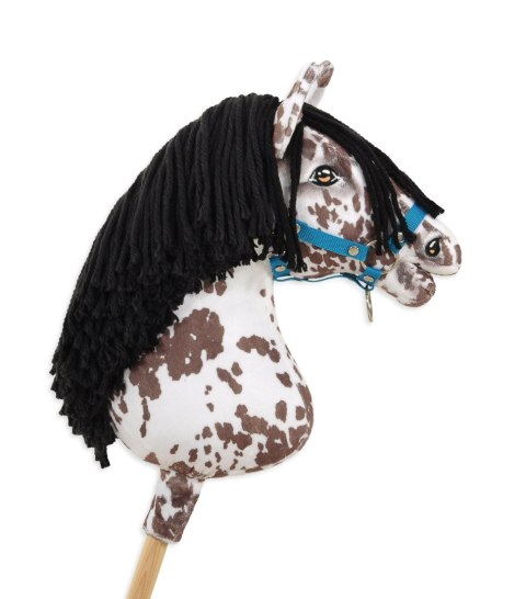 Hobby Horse Duży koń na kiju Premium - tarantowaty biało-brązowy z czarną grzywą A3 Hobby Horse Duży koń na kiju Premium - tarantowaty biało-brązowy z czarną grzywą A3