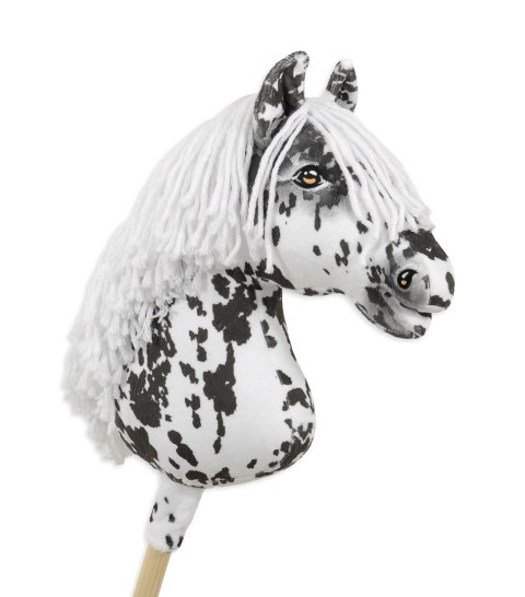 Hobby Horse Duży koń na kiju Premium - tarantowaty biało-czarny z białą grzywą A3 Hobby Horse Duży koń na kiju Premium - tarantowaty biało-czarny z białą grzywą A3