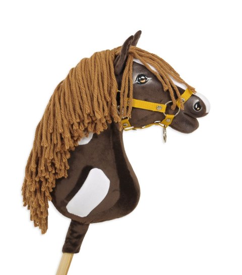Hobby Horse Duży koń na kiju Premium - western ciemnogniady z brązową grzywą A3 Hobby Horse Duży koń na kiju Premium - western ciemnogniady z brązową grzywą A3