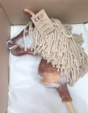 Hobby Horse Mały koń na kiju Premium - srokaty tobiano z beżową grzywą A4