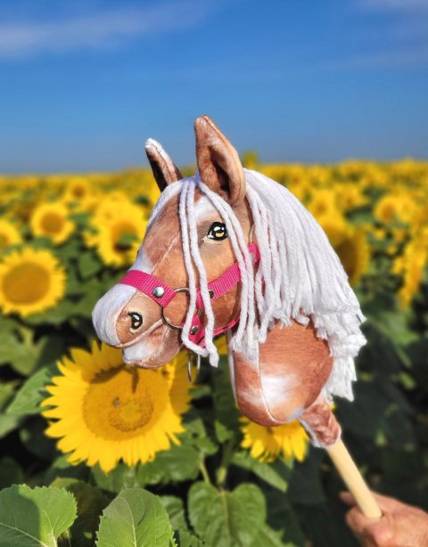 Hobby Horse Mały koń na kiju Premium - srokaty tobiano z białą grzywą A4 Hobby Horse Mały koń na kiju Premium - srokaty tobiano z białą grzywą A4