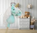 Hobby Horse Jednorożec na kiju mały miętowy z białą grzywą i złotym rogiem