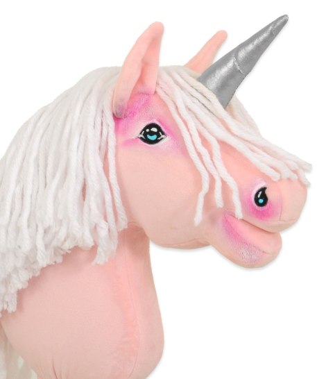 Hobby Horse Jednorożec na kiju mały różowy z białą grzywą i srebrnym rogiem Hobby Horse Jednorożec na kiju mały różowy z białą grzywą i srebrnym rogiem