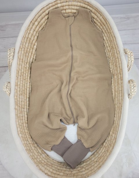 Muślinowy śpiworek dla dzieci z nogawkami XL 2-4 lata letni TOG 1.0 - camel Muślinowy śpiworek dla dzieci z nogawkami XL 2-4 lata letni TOG 1.0 - camel
