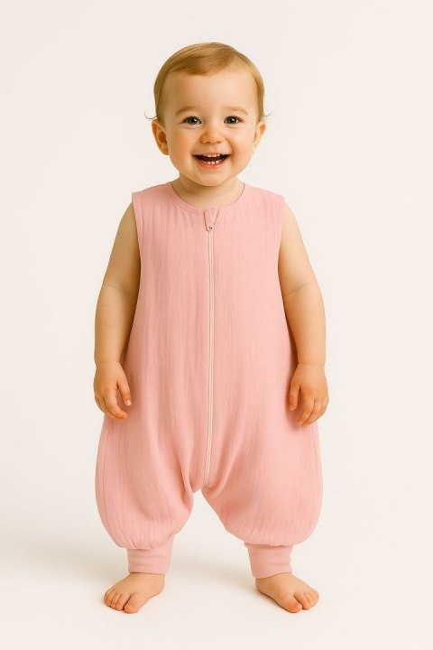 Muślinowy śpiworek dla dzieci z nogawkami XL 2-4 lata letni TOG 1.0 - pastel pink Muślinowy śpiworek dla dzieci z nogawkami XL 2-4 lata letni TOG 1.0 - pastel pink