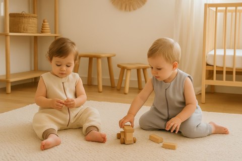 Muślinowy śpiworek dla dzieci z nogawkami L 9-24 mcy letni TOG 1.0 - szary Muślinowy śpiworek dla dzieci z nogawkami L 9-24 mcy letni TOG 1.0 - szary